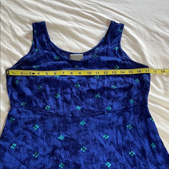 Vintage Rabbit Rabbit Rabbit Blue Floral Dress - Picture 7 of 7